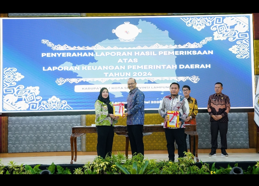 Pemerintah Kota Bandar Lampung kembali meraih opini Wajar Tanpa Pengecualian (WTP)