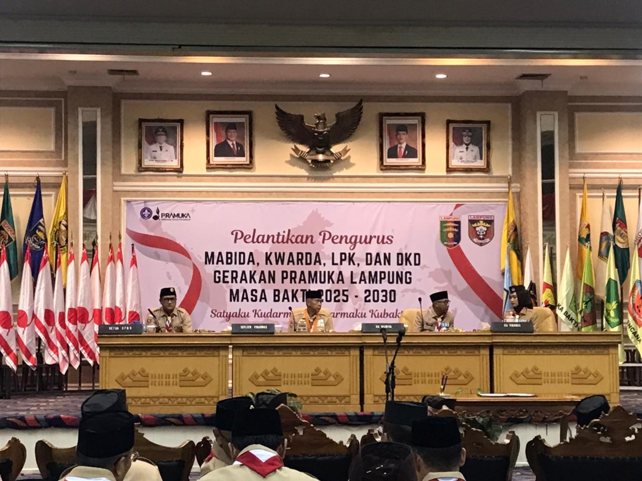 Gubernur Lampung Lantik Jihan Nurlela sebagai Ketua Kwarda Pramuka 2025–2030