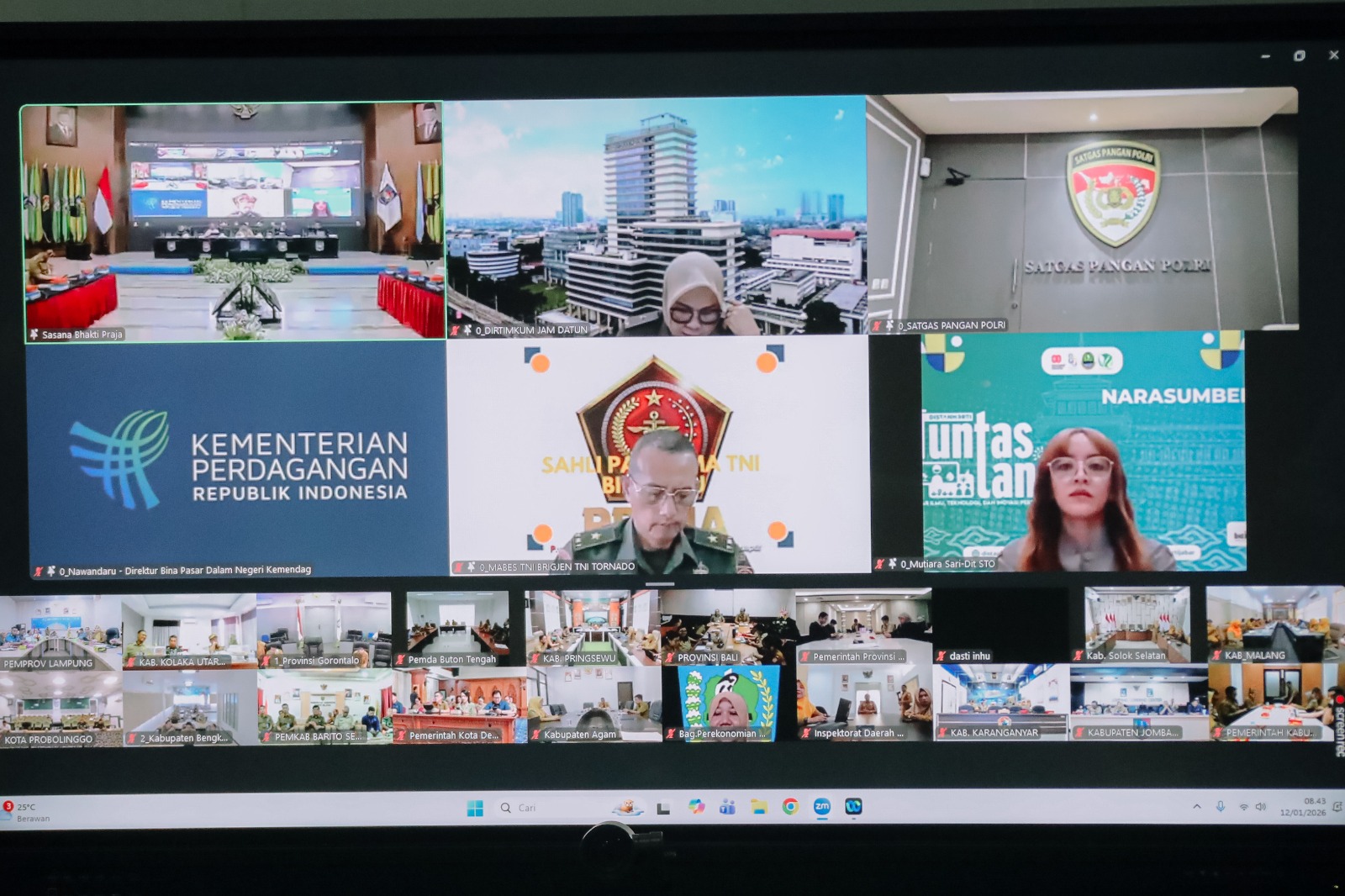 Rakor Virtual Pengendalian Inflasi Daerah 2026: Lampung Tercatat sebagai Provinsi dengan Inflasi Terendah Kedua secara Nasional