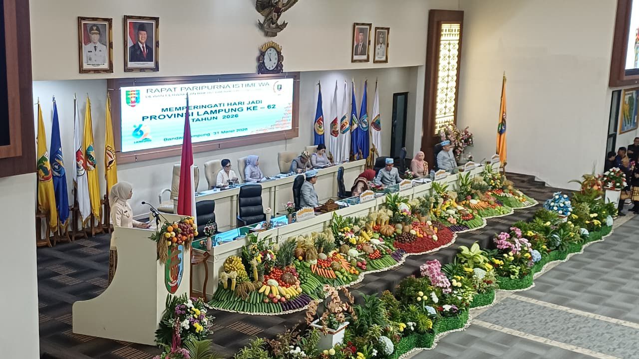 Rapat Paripurna Istimewa DPRD Lampung Peringati HUT ke-62 Provinsi Lampung