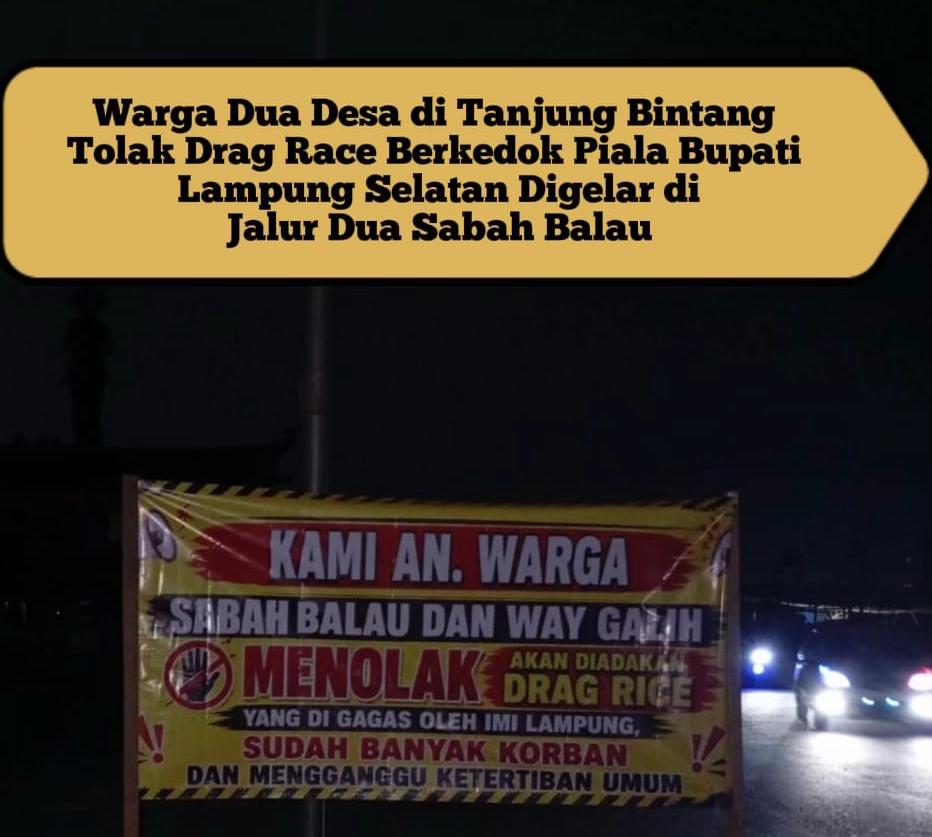 Demi Cuan? Ajang Drag Race Jalan Umum Lampung Selatan “Piala Bupati” Panen Kritik Keras