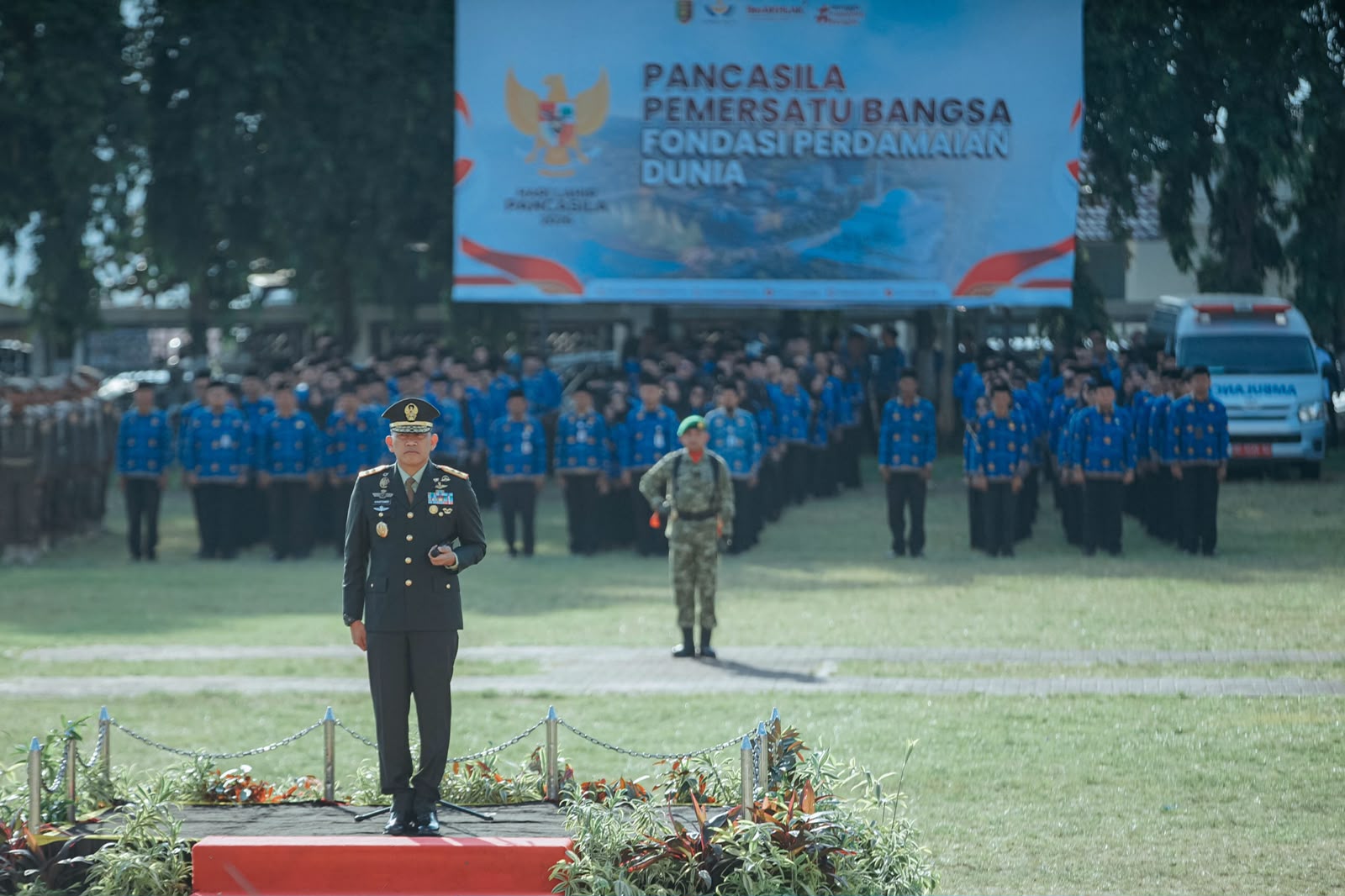 Pemprov Lampung Peringati Hari Lahir Pancasila, Pangdam XXI/Radin Inten Jadi Inspektur Upacara
