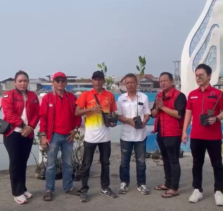 PDI Perjuangan Bandar Lampung Tanam 1.000 Mangrove di Pulau Pasaran, Wujud Komitmen Jaga Lingkungan Pesisir
