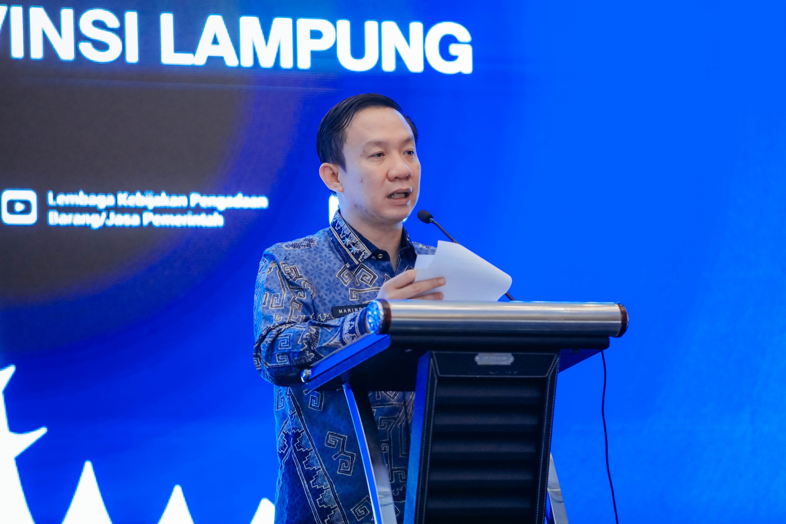 Sekdaprov Marindo Buka Pelatihan Pengadaan, Dorong UMKK Lampung Naik Kelas