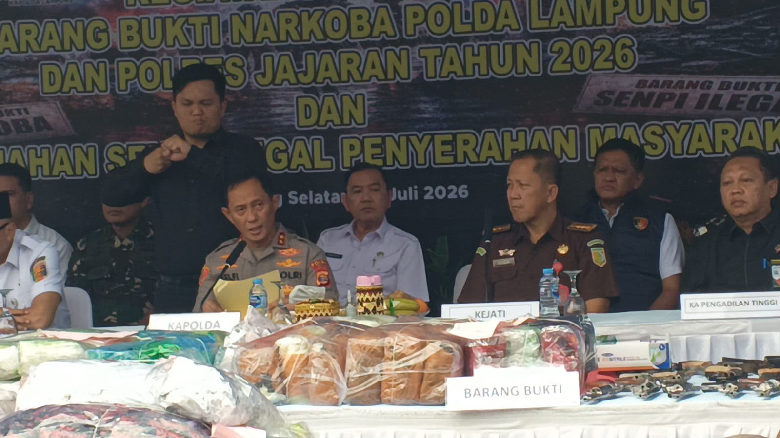 Kapolda Lampung Musnahkan Barang Bukti Narkoba Senilai Rp264,9 Miliar