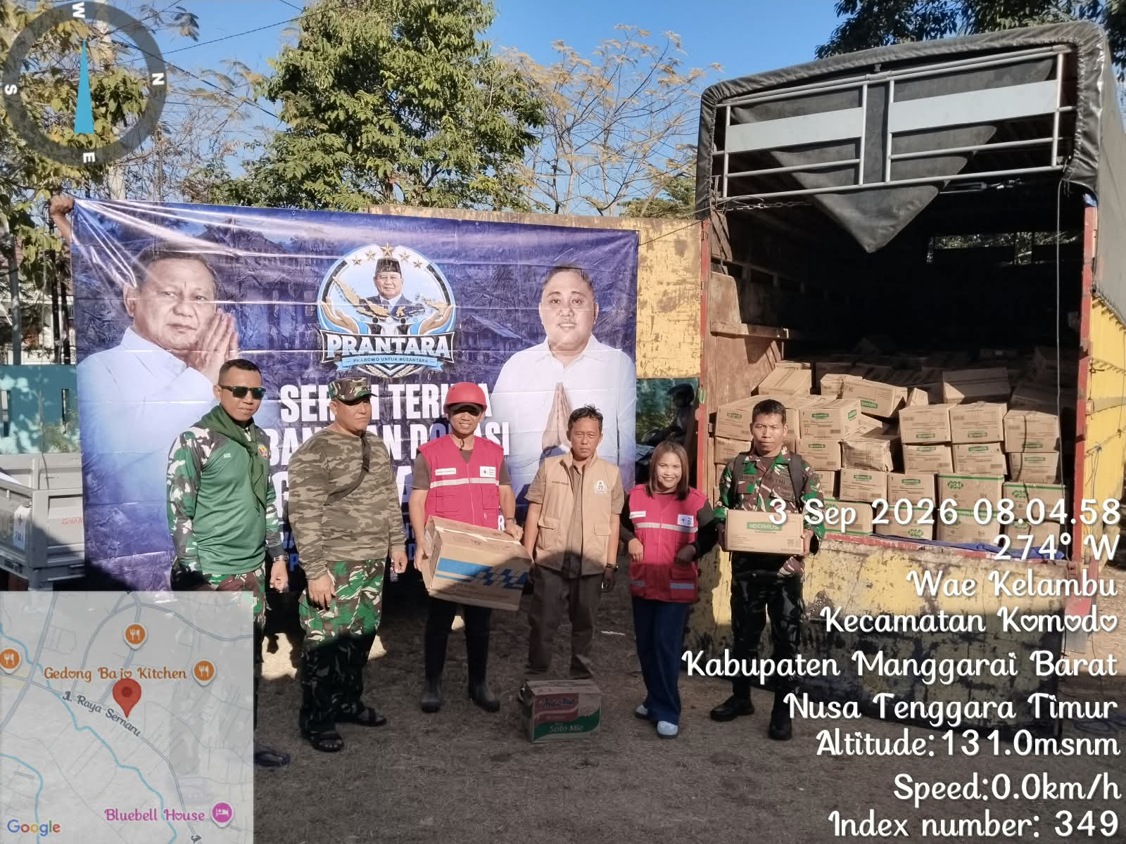 DPP Relawan PRANTARA Indonesia Serahkan Bantuan Logistik Gempa NTT melalui PMI Manggarai Barat